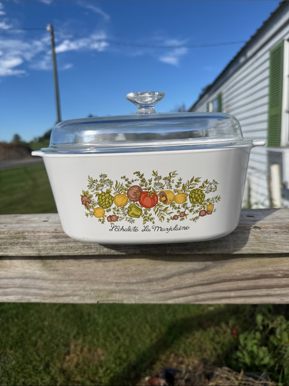 Vintage Corningware Spice of life Cassarol Dish  largest in collection
